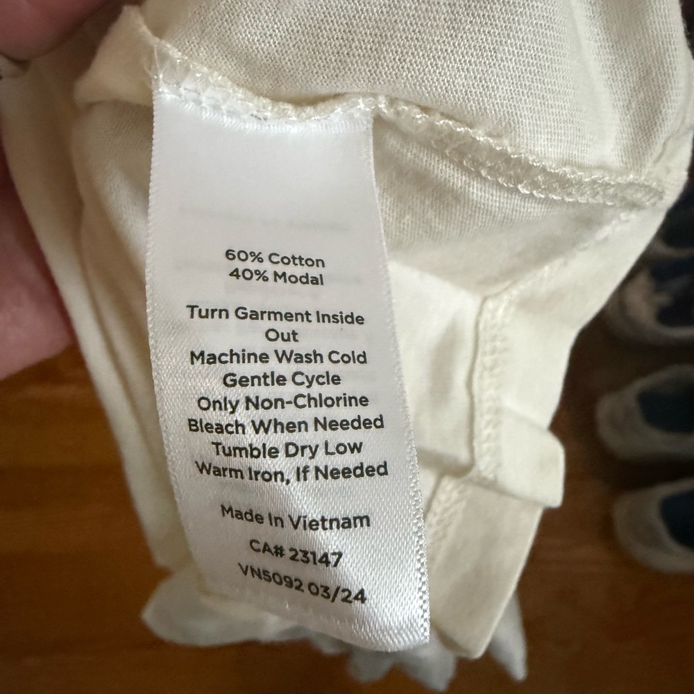 Talbots Cream Ruffle Neck Top - Picture 6 of 6